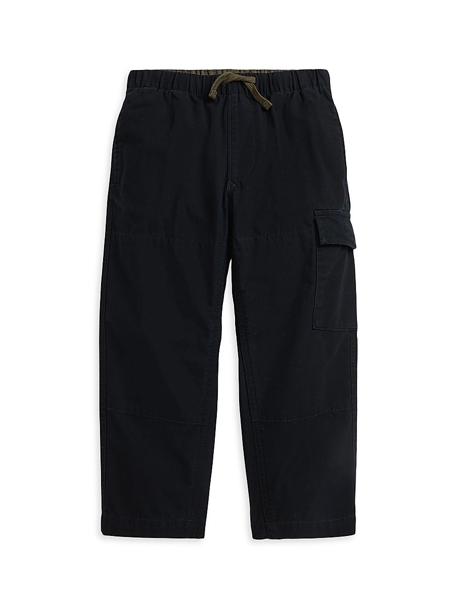 Little Boy's & Boy's Rustic Canvas Pants - Polo Black - Size 6