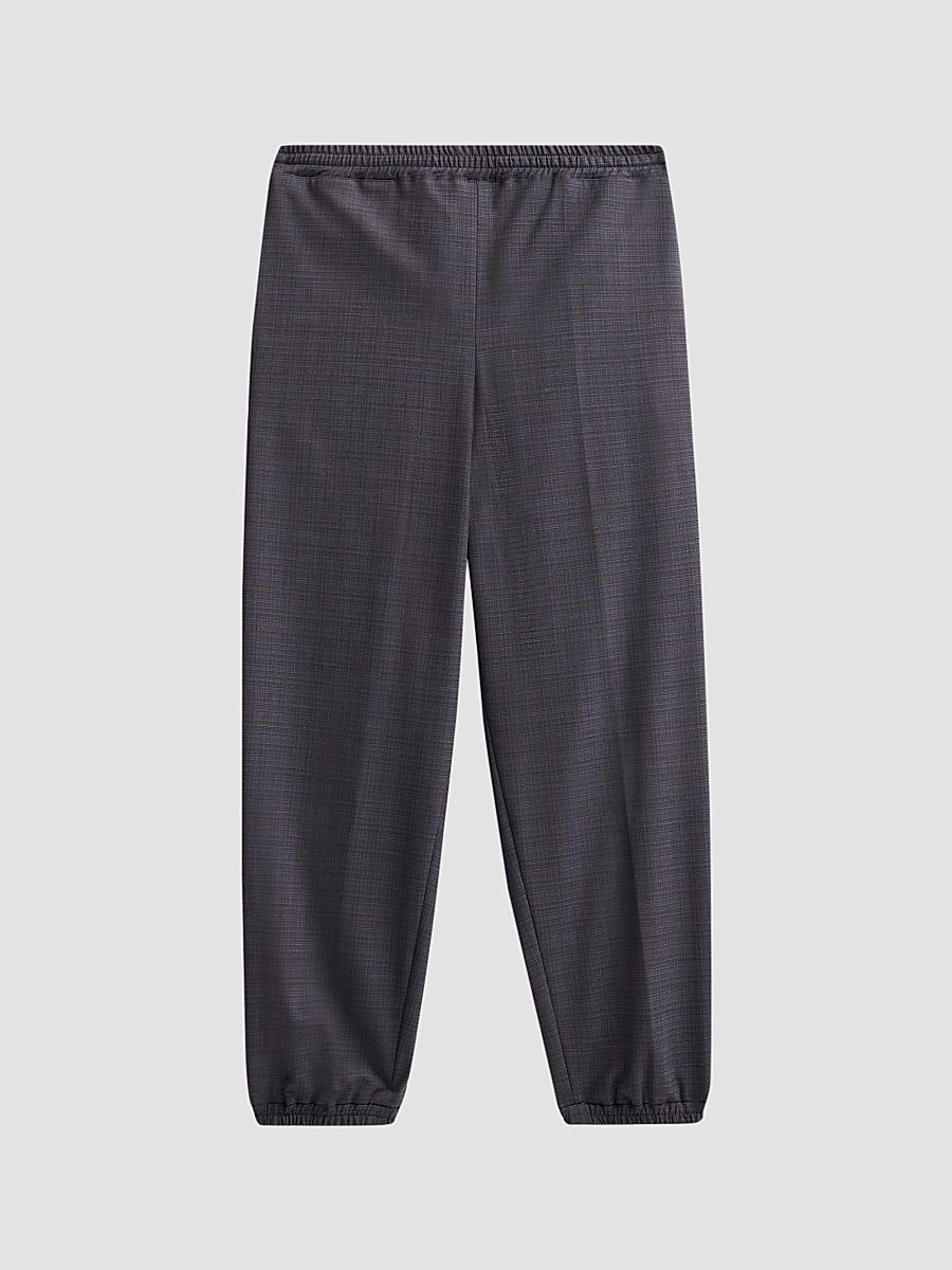 Men's Plaid Jogger Trousers - Violet - Size XXL