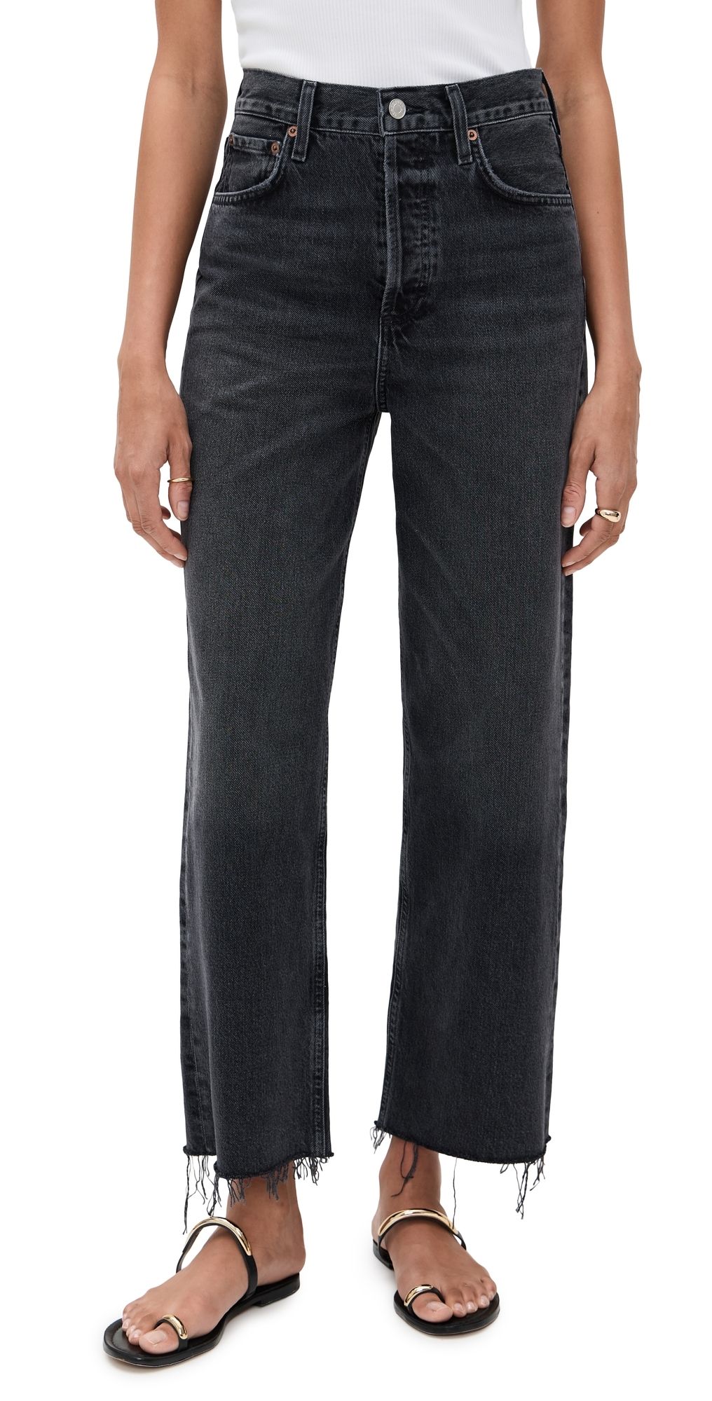 AGOLDE Ren High Rise Wide Leg Jeans Arcane 32