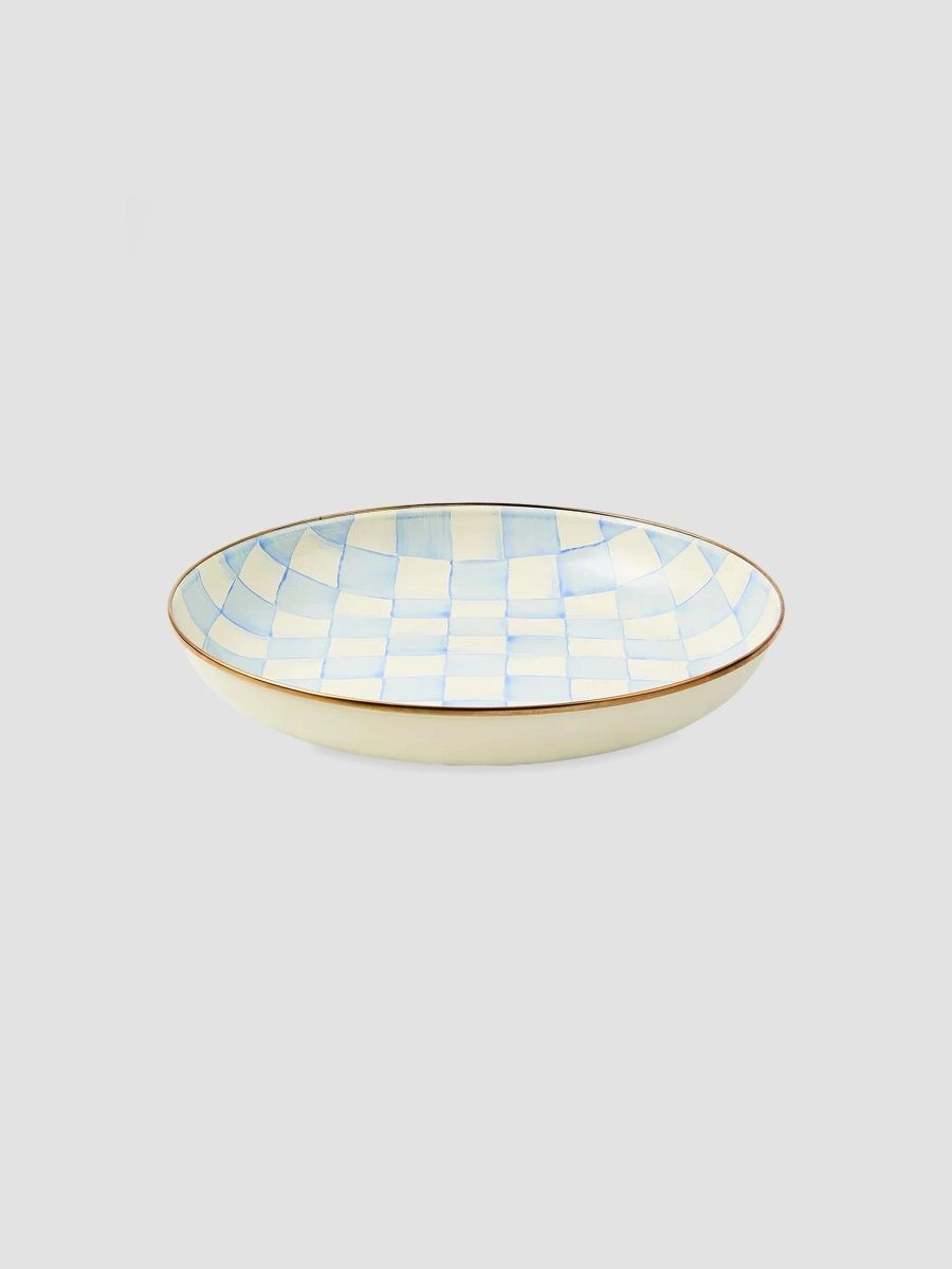 MacKenzie-Childs Sky Check Hand-Painted Enamel Abundant Bowl