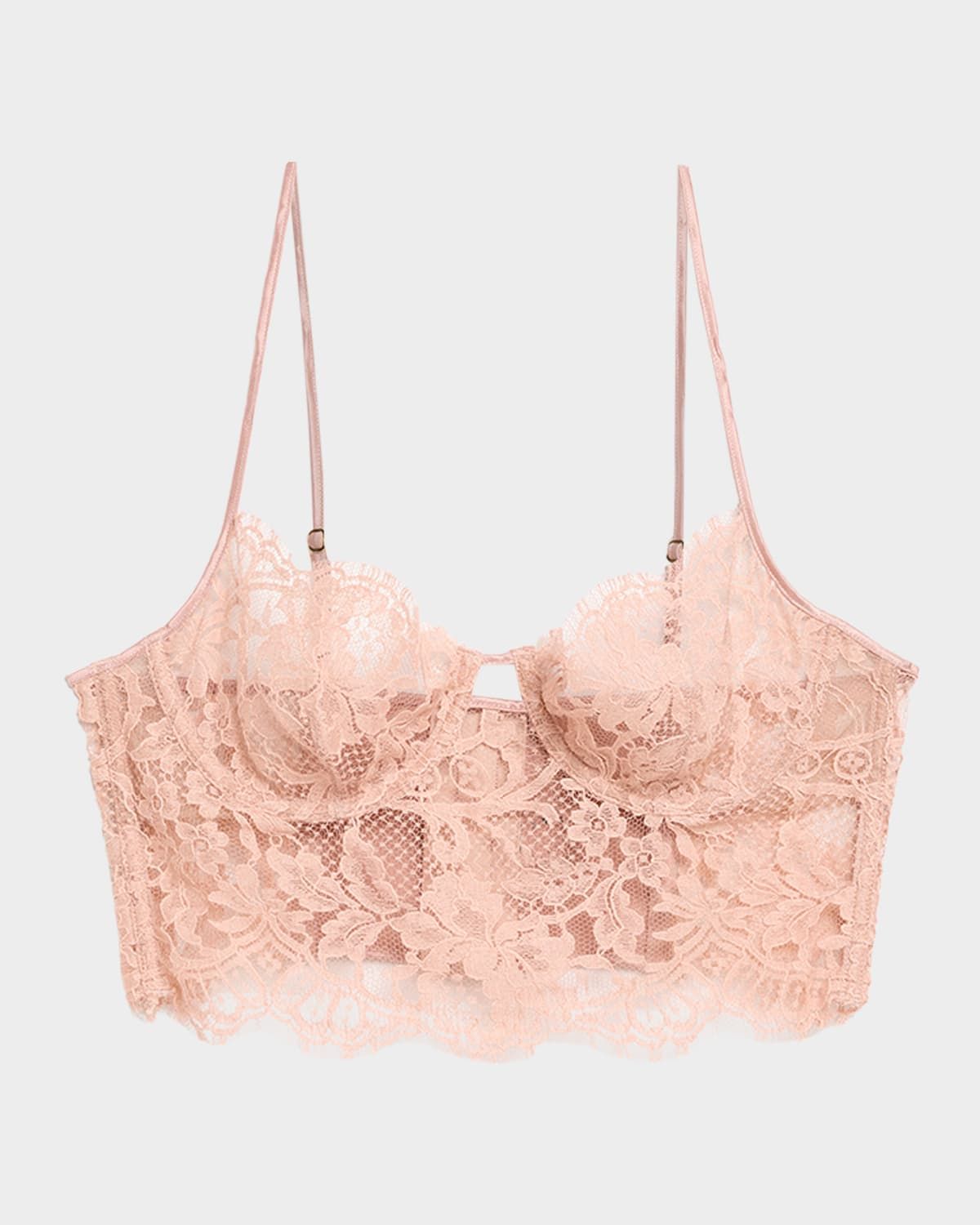 Camille Scalloped Lace Longline Bra