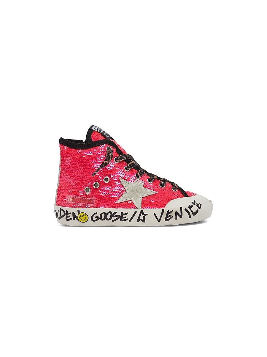 Girl's Francy Penstar Sequined High-Top Sneakers - Pink - Size 1.5 (Child)