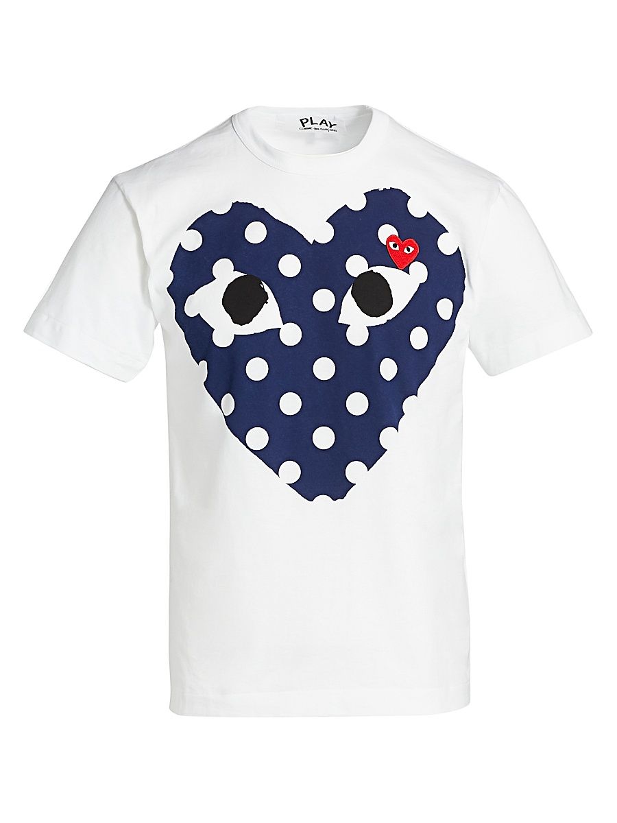 Men's Polka Dot Logo T-Shirt - White - Size Medium