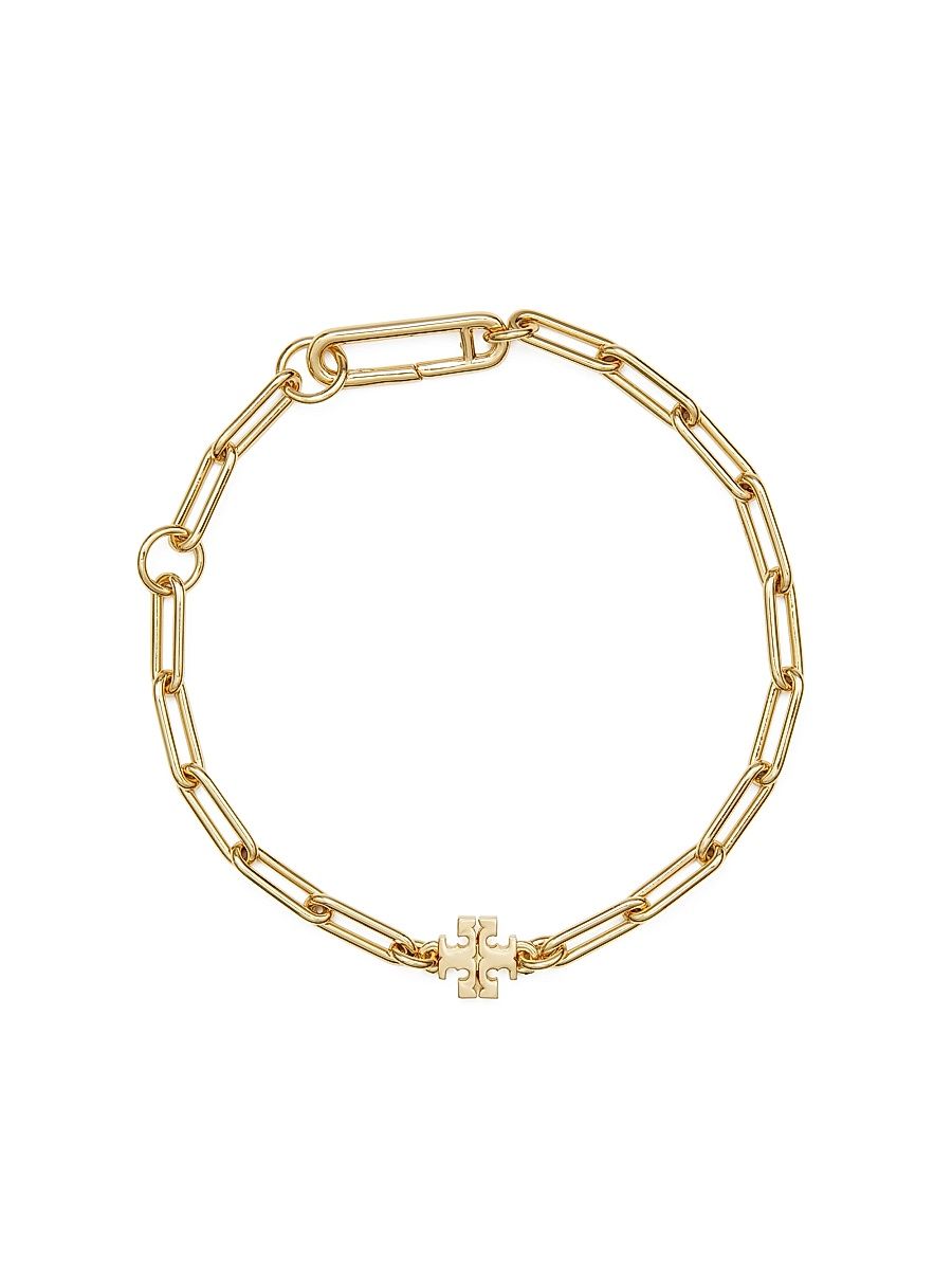 Women's Good Luck 18K-Gold-Plated Logo Chain Bracelet - Tory Gold