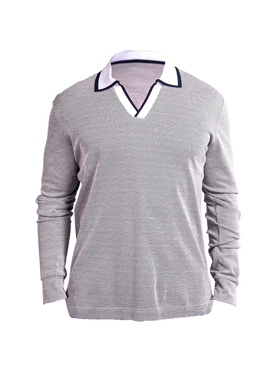 Men's Ascension Knit Polo Shirt - White - Size Large