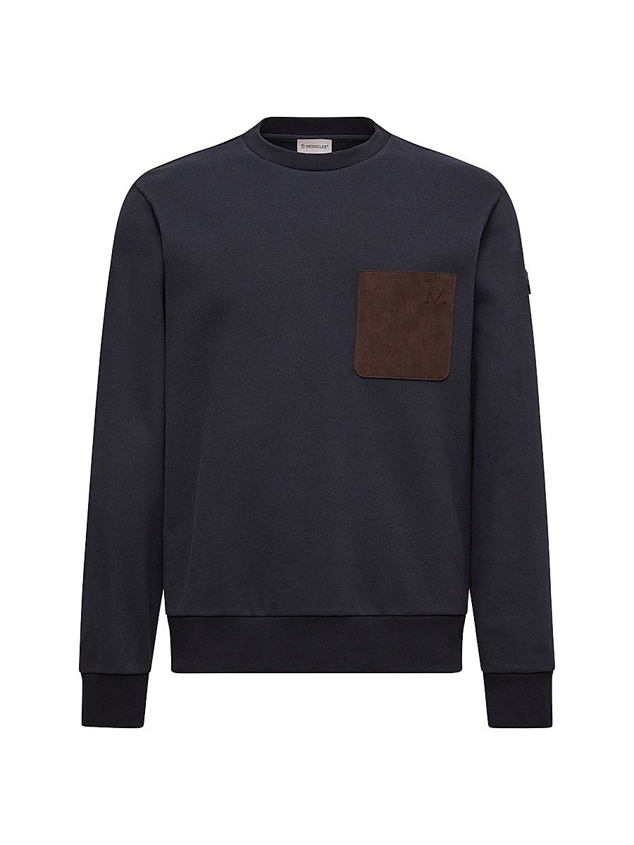 Men's Sweatshirt in Cotton & Cashmere - Navy Blue - Size XXXL