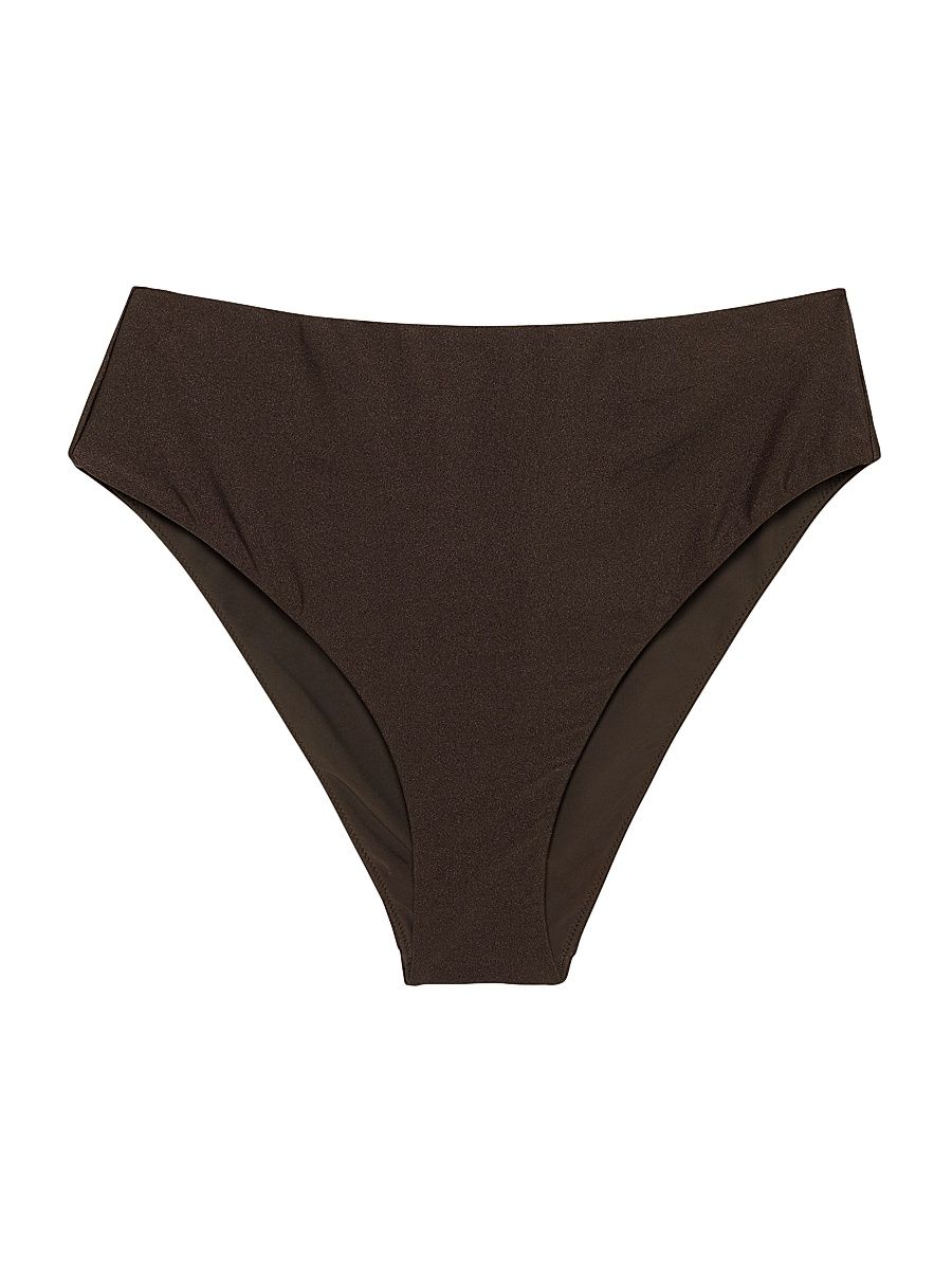 Women's Gracie Shell Bikini Bottom - Chocolate - Size XS