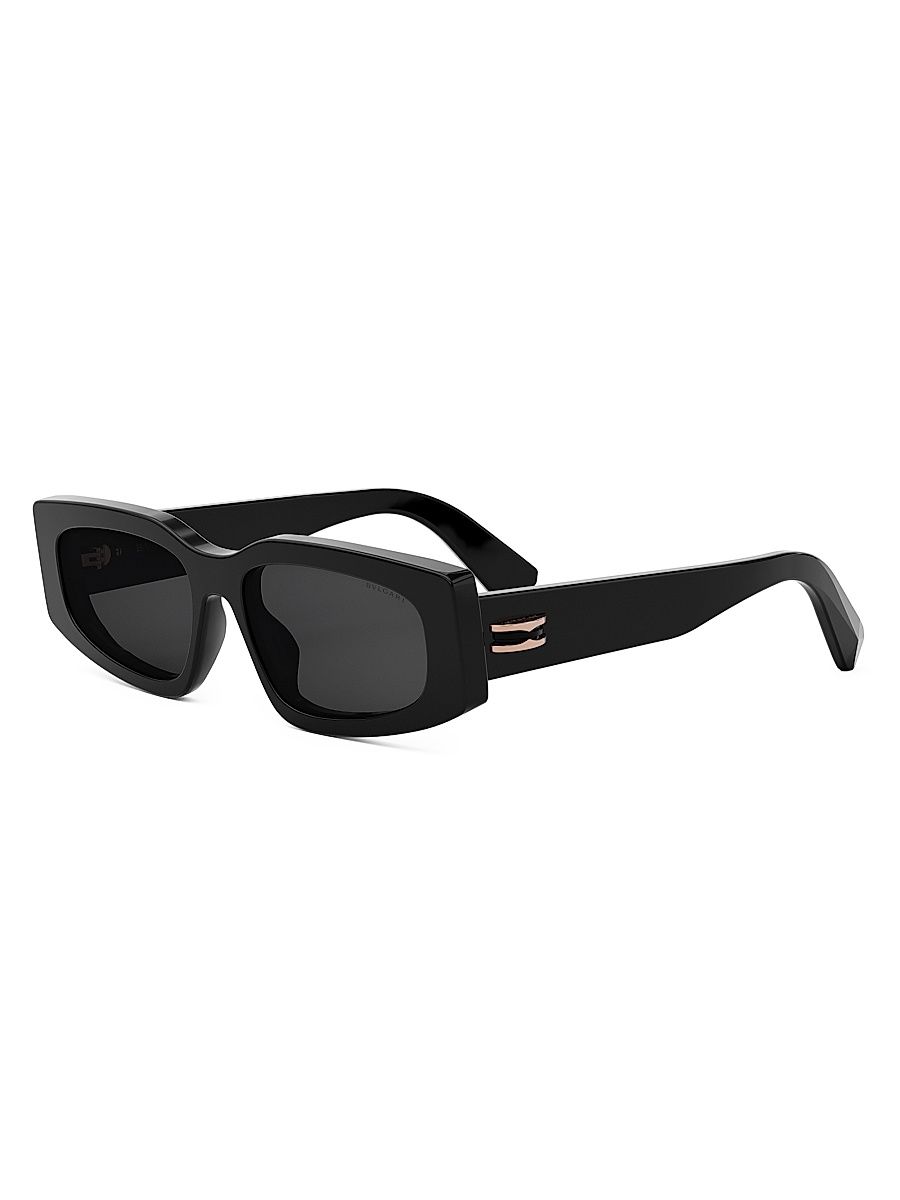 Women's B. ZERO1 54MM Rectangular Sunglasses - Black Dark Grey