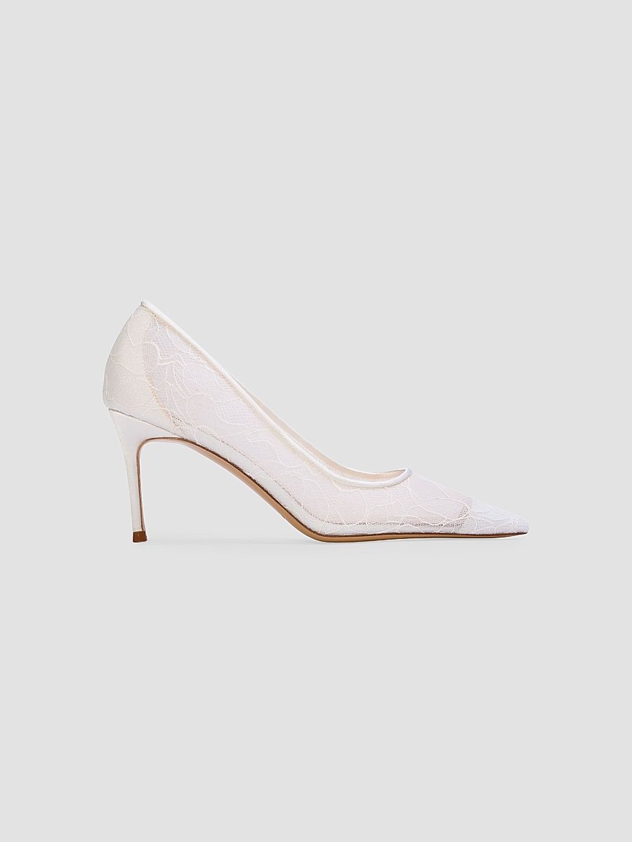 Women's Mia 80MM Lace Pumps - Ivory Lace - Size 12