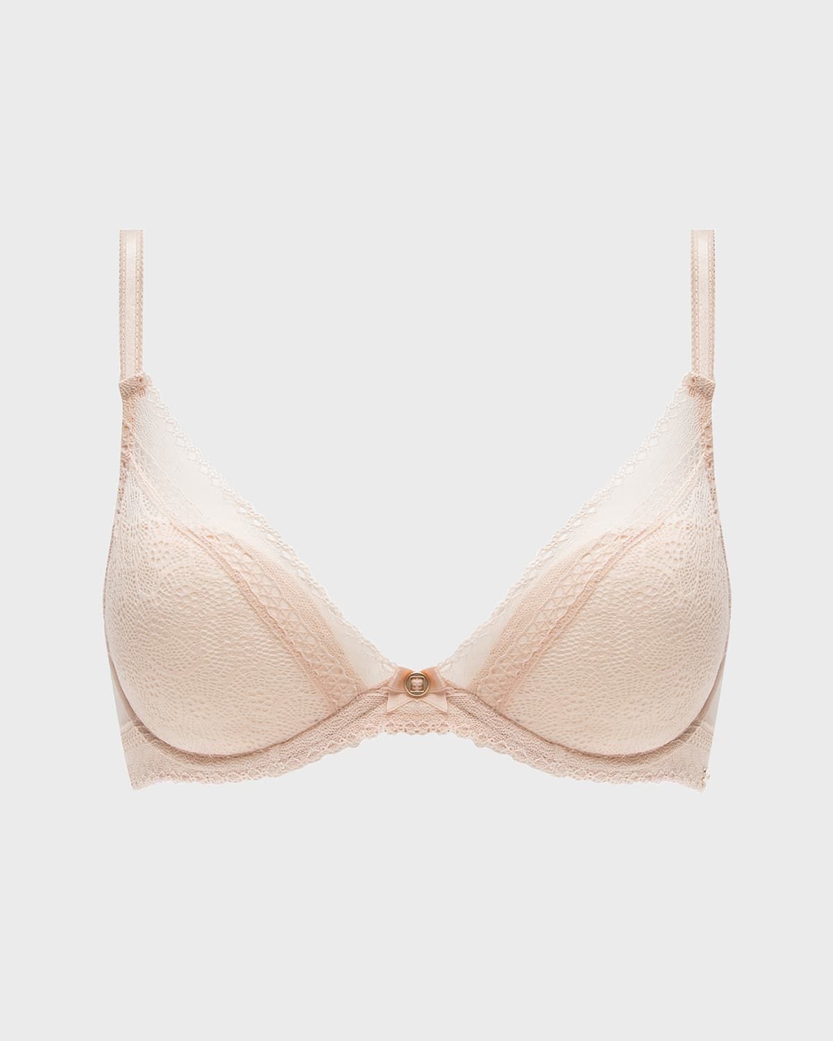 Festivite Lace Plunge Bra, Bright Pink