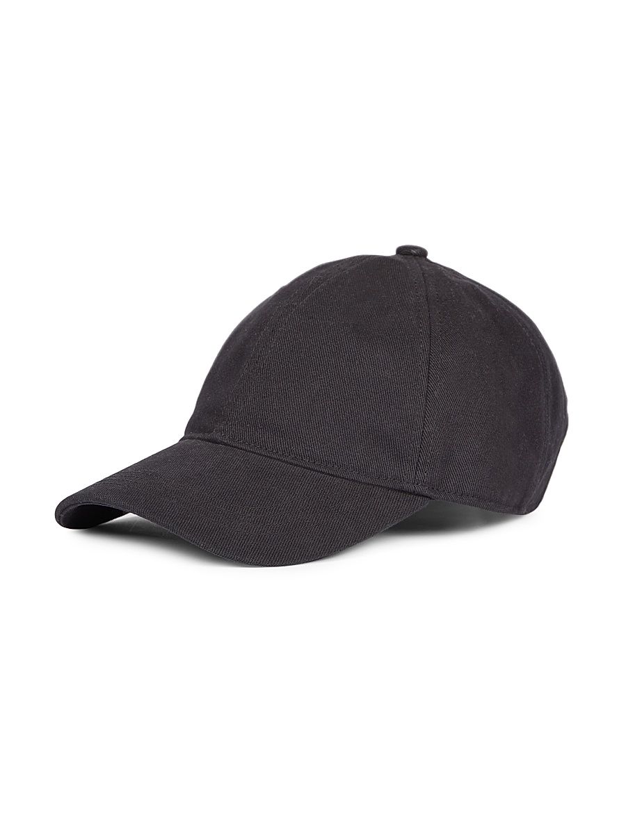Men's Carily Back Logo Cotton Baseball Cap - Black