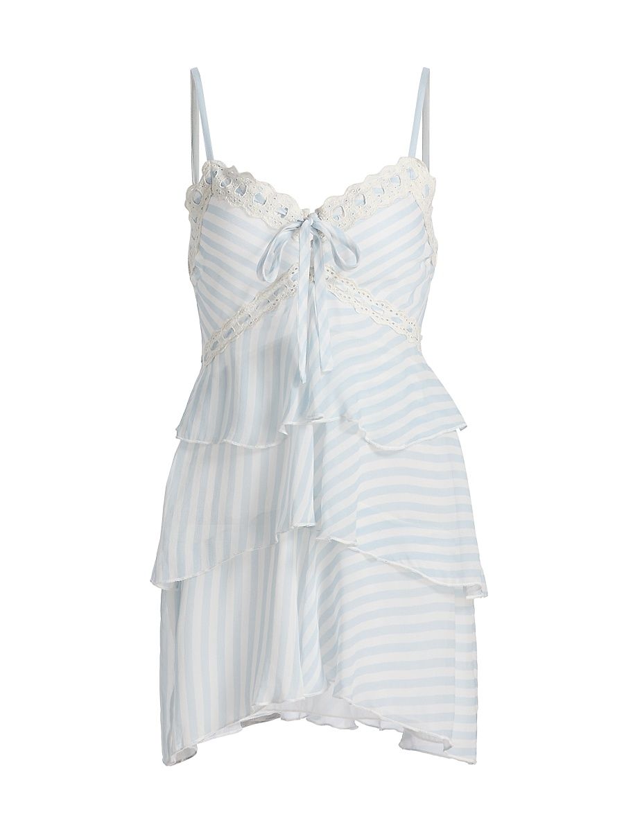 Women's Marlia Striped Minidress - Lariat Blue - Size 12