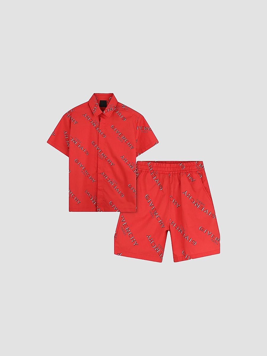 Givenchy Boy's Little Boy's & Boy's 2-Piece Shirt & Shorts Set - Bright Red - Size 12