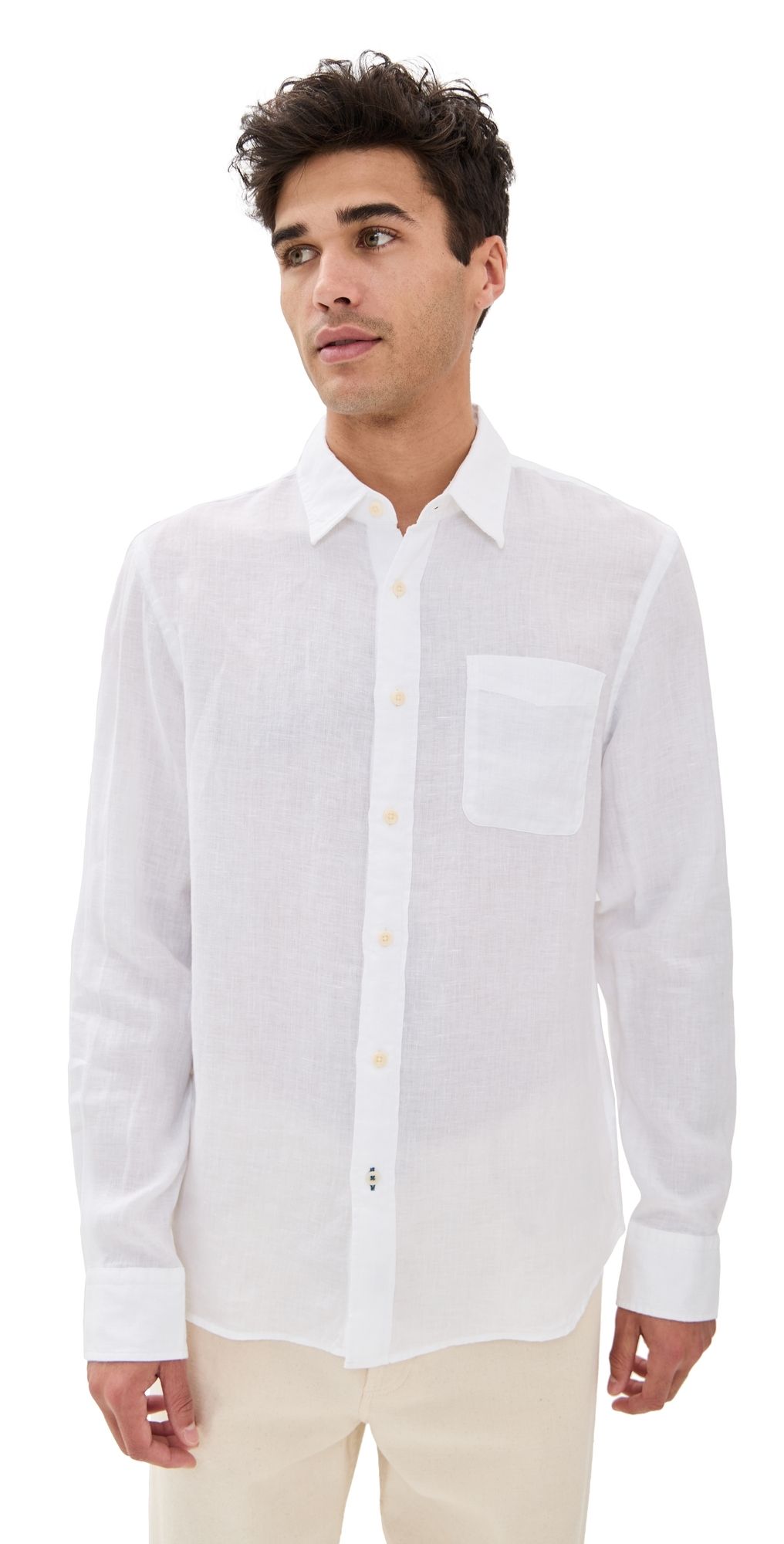Faherty Linen Laguna Shirt White XL