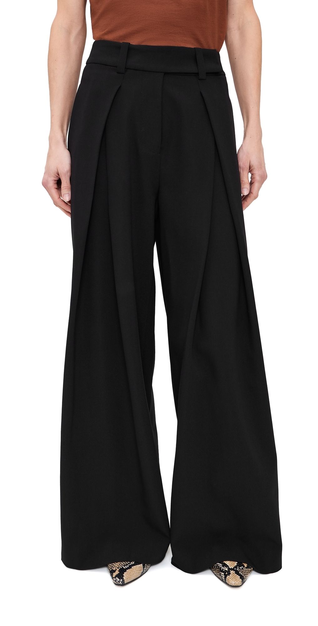 Favorite Daughter Pleats For Days Petite Pants Black 6