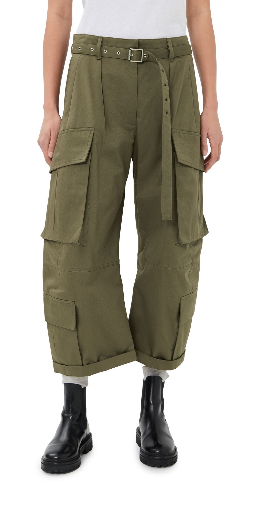 Acne Studios Trousers Khaki Green 34