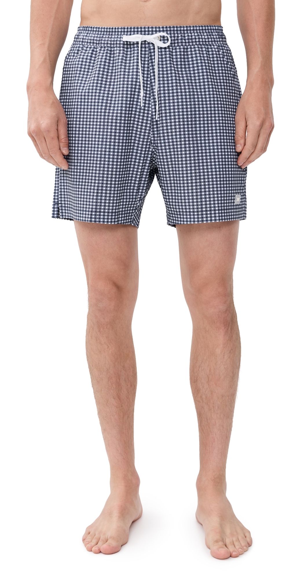 Rhone 5.5 R & R Lined Trunks Navy Gingham L