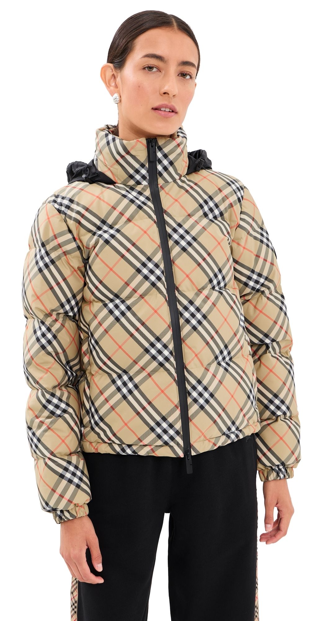 Burberry Ambleside Checkard Puffer Jacket sand ip check M