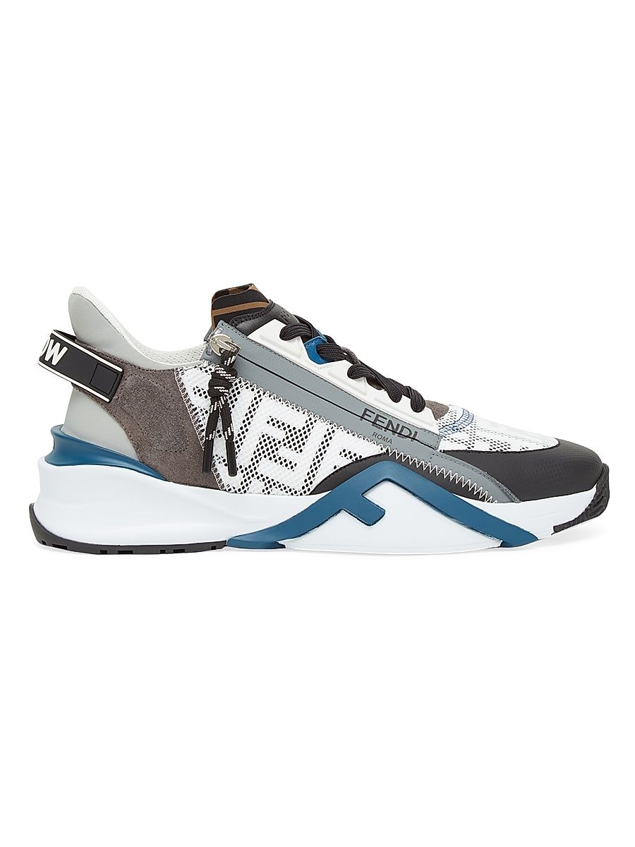 Men's Flow Logo Sneakers - Grey Multi - Size 10
