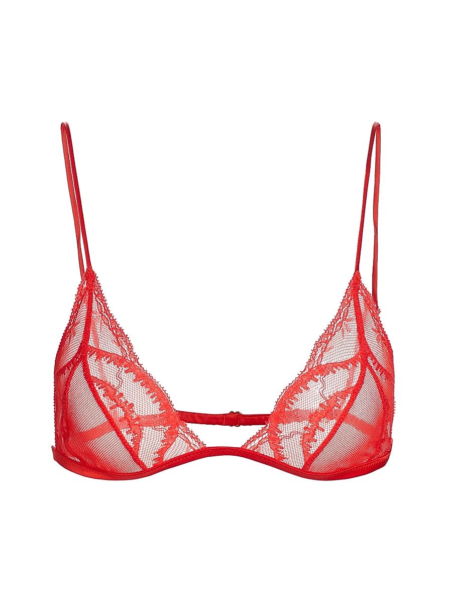 Women's Leche Moi Soft Lace Bralette - Scarlet - Size Large