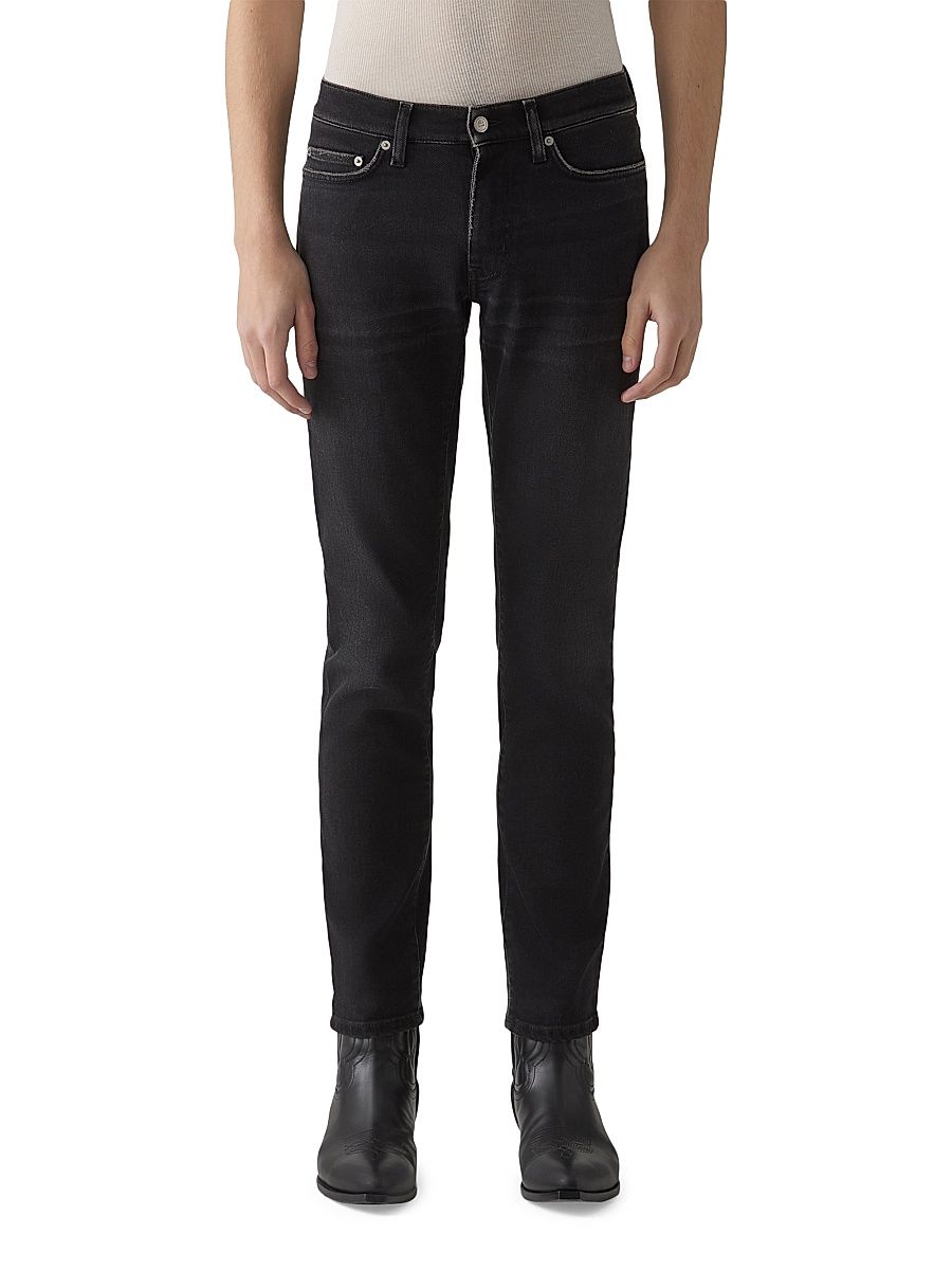 Men's Stretch-Denim Mid-Rise Slim-Fit Jeans - Subtle Black - Size 40