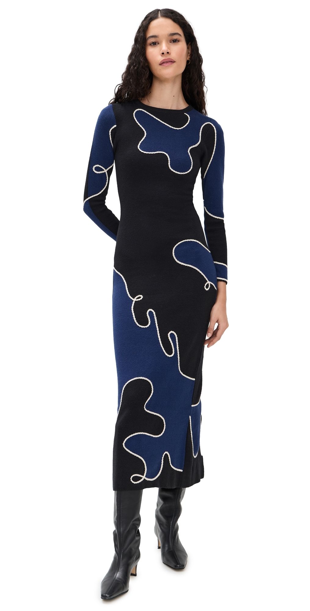 Carolina K Grace Dress Navy S