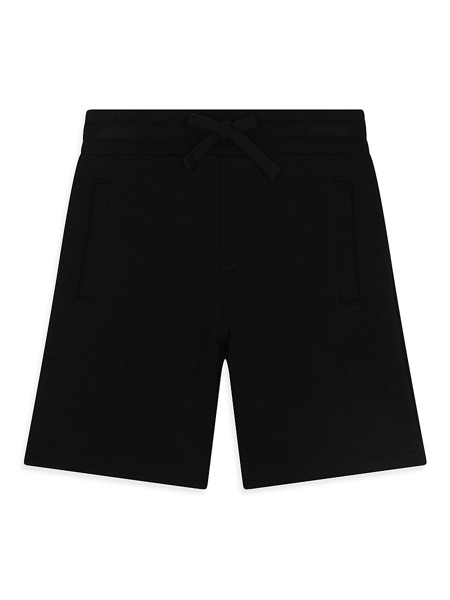 Little Boy's & Boy's Drawstring Cotton Shorts - Black - Size 12
