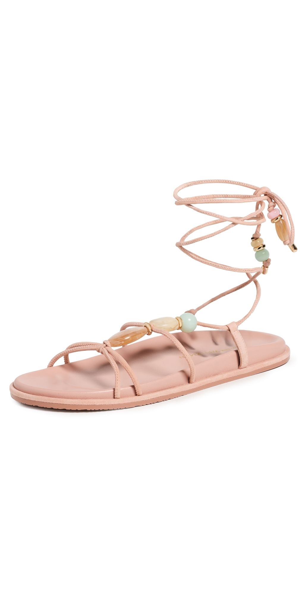 Stuart Weitzman Majorca Wrap Sport Sandals Blushful 5