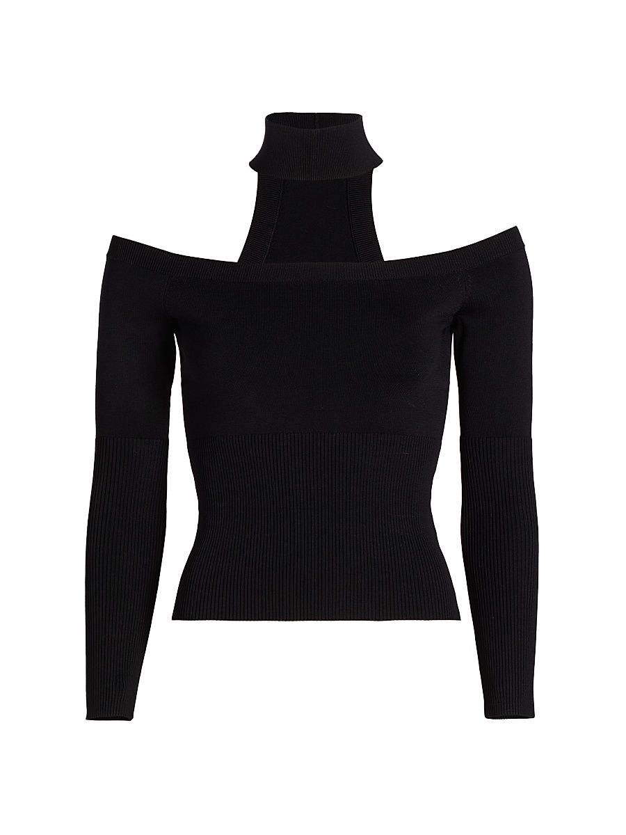 Women's Lila Off-the-Shoulder Top - Black - Size XS