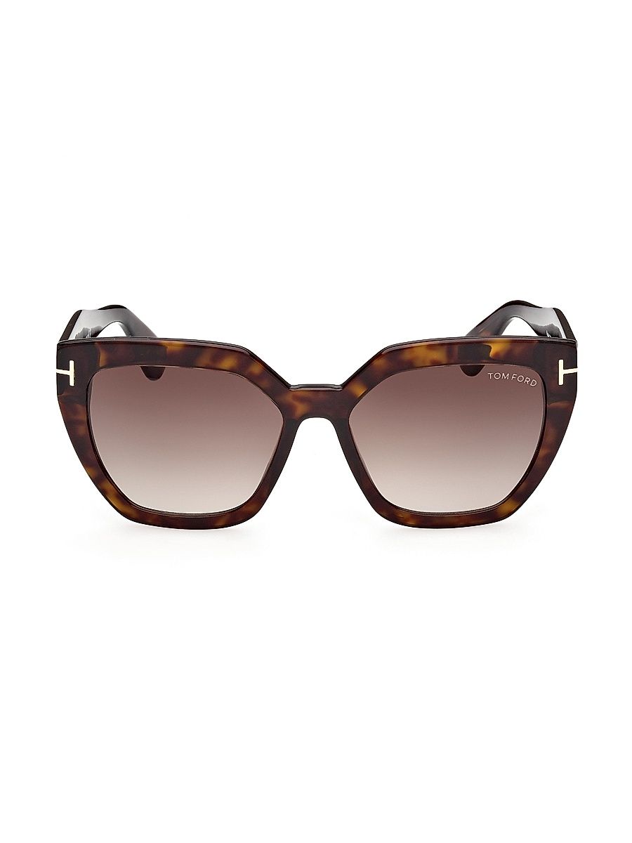 Women's Phoebe 56MM Square Sunglasses - Shiny Classic Dark Havana
