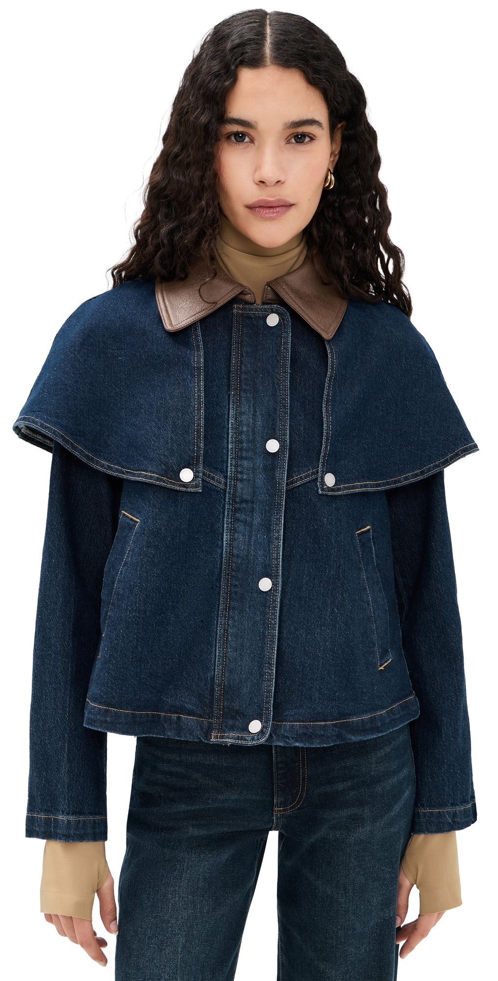 Avec Les Filles Cape Jacket Raw Indigo L