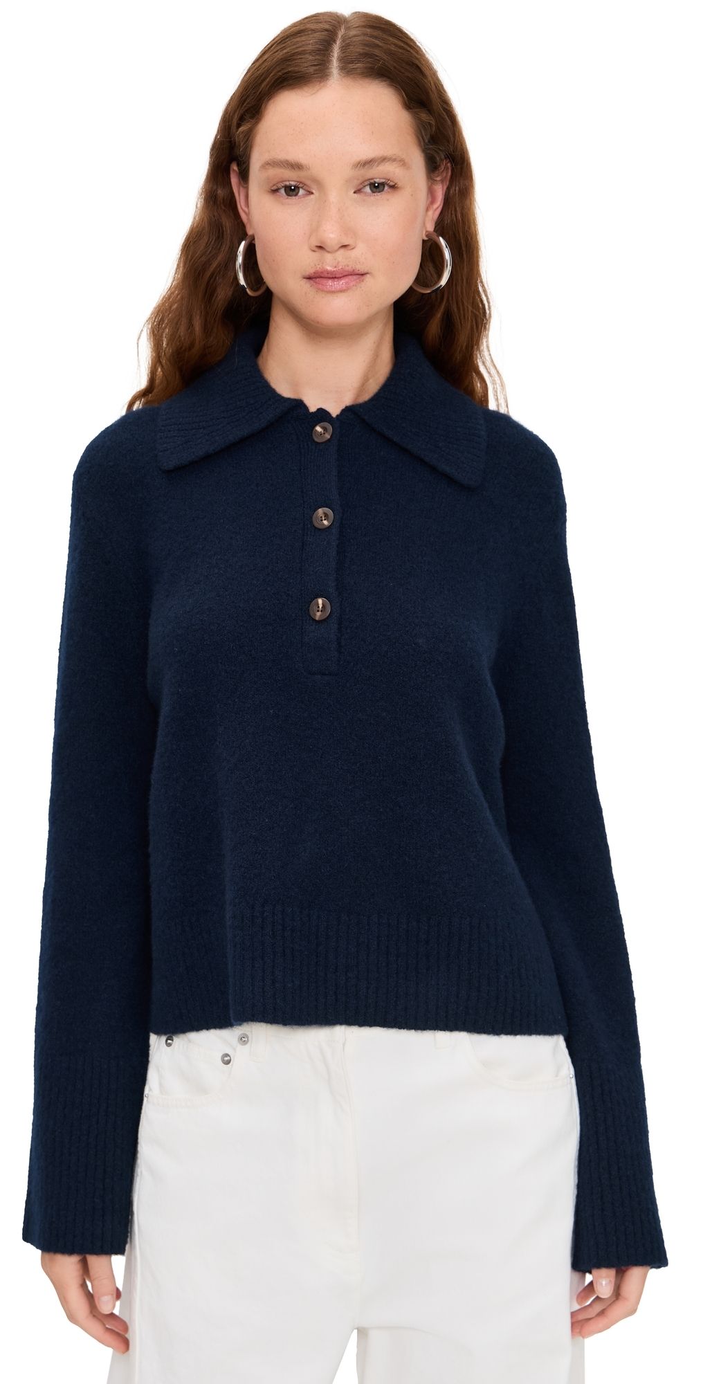 Jenni Kayne Cashmere Stevie Polo Navy L