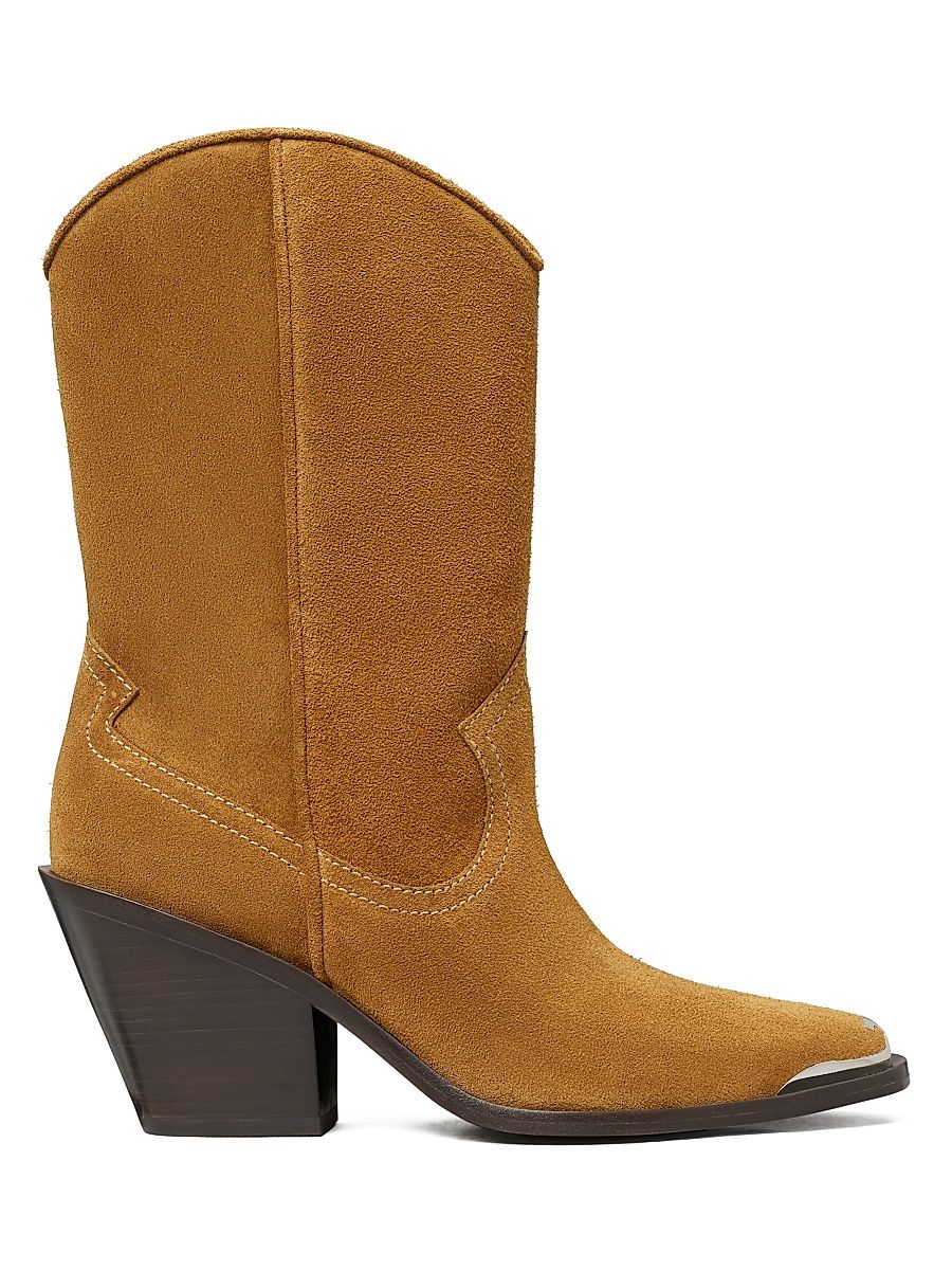 Women's 75MM Suede Boots - Toasted Ginger - Size 9.5
