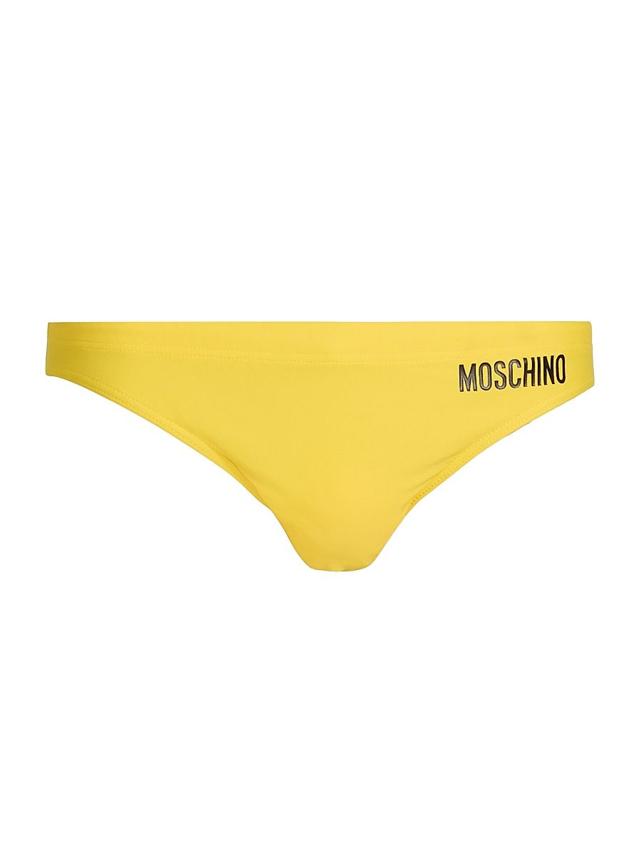 Men's Smiley Face Swim Briefs - Yellow - Size 38