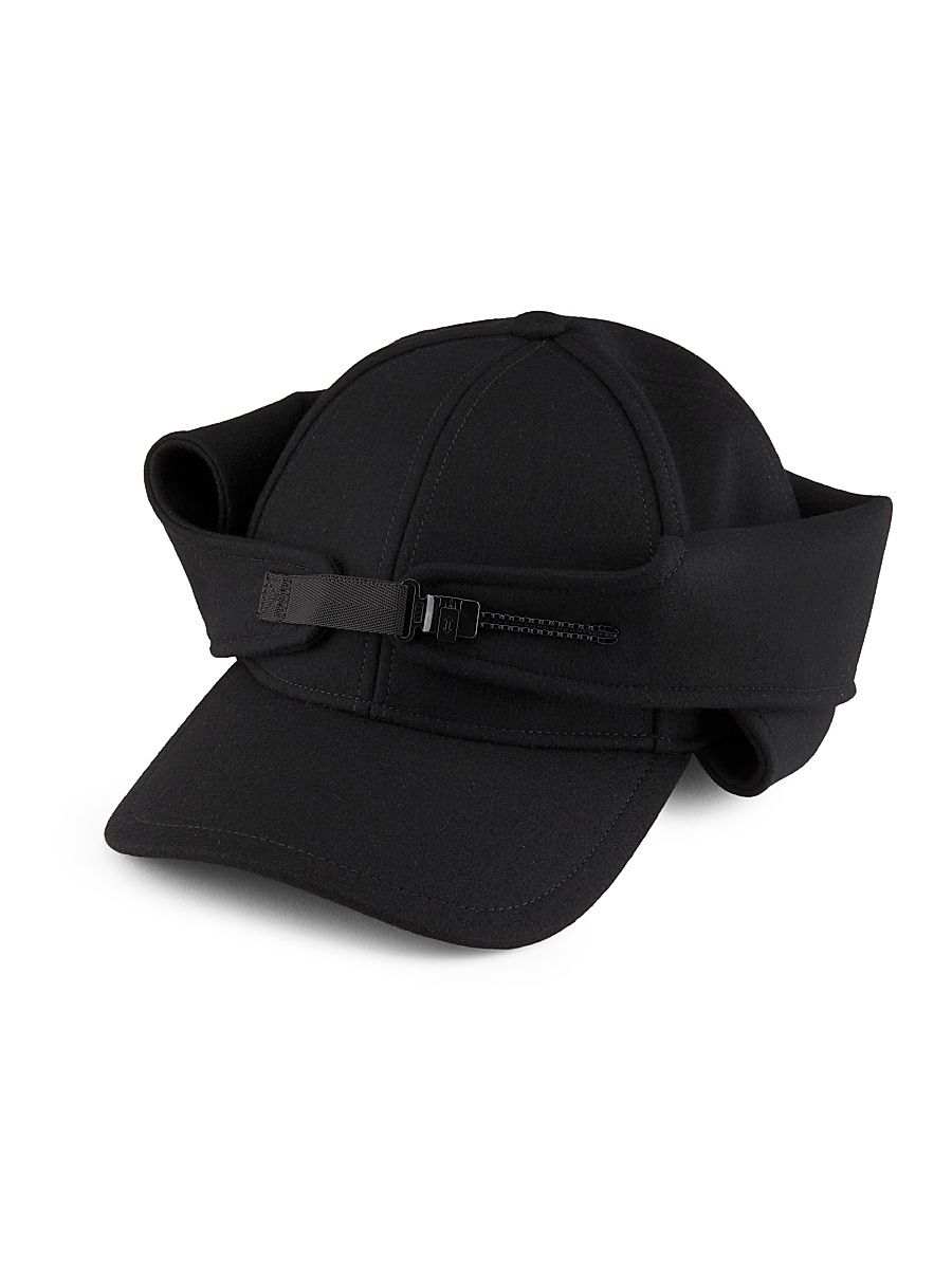 Men's Belt Wool Cap - Black