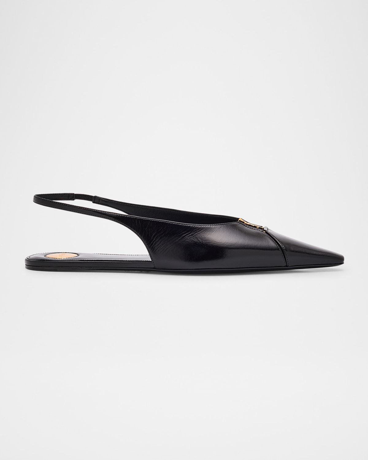 Babylone Leather YSL Slingback Ballerina Flats