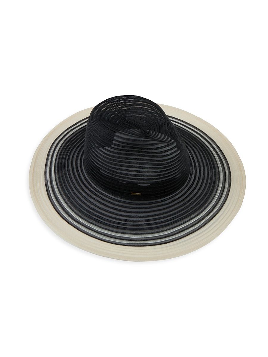 Women's Emmanuelle Packable Fedora - Black Ivory