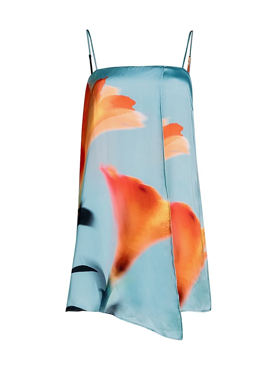 Women's Inez Printed Shift Minidress - Fire Petal - Size XL