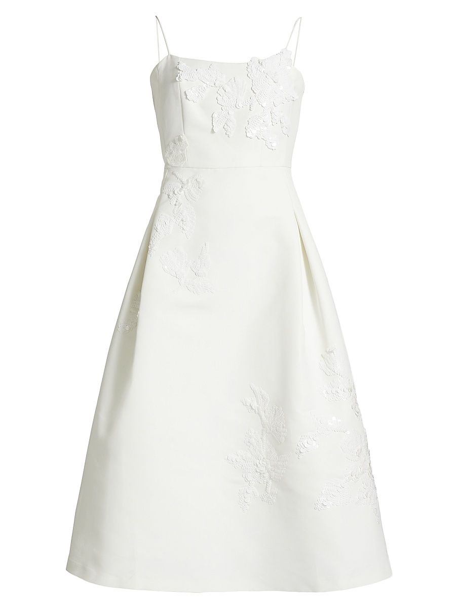 Women's Audra Fit & Flare Midi-Dress - Ivory - Size 4