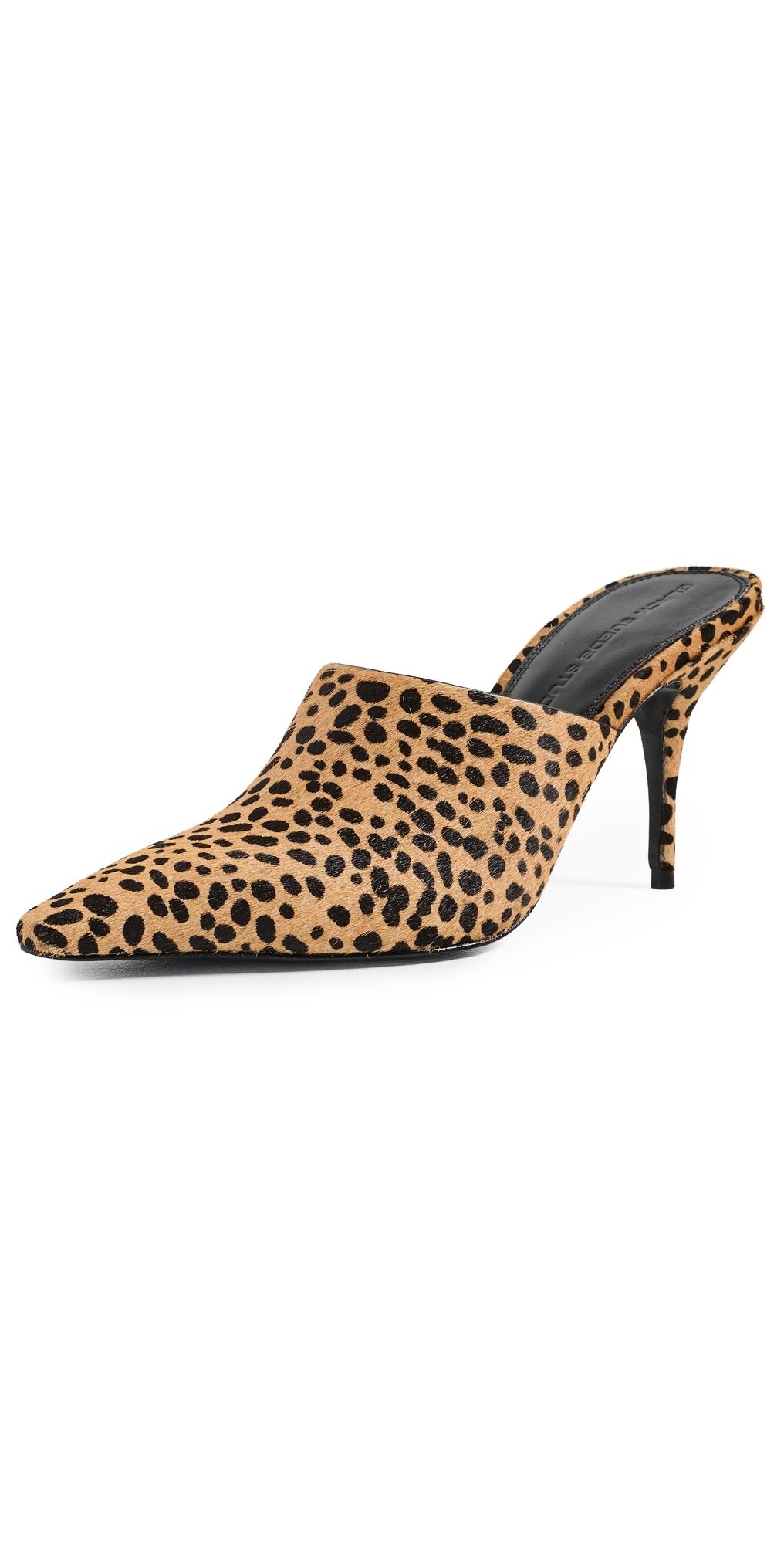 Black Suede Studio Mesa 80 Heels Camel Dotted Cheetah Pony Hair 39