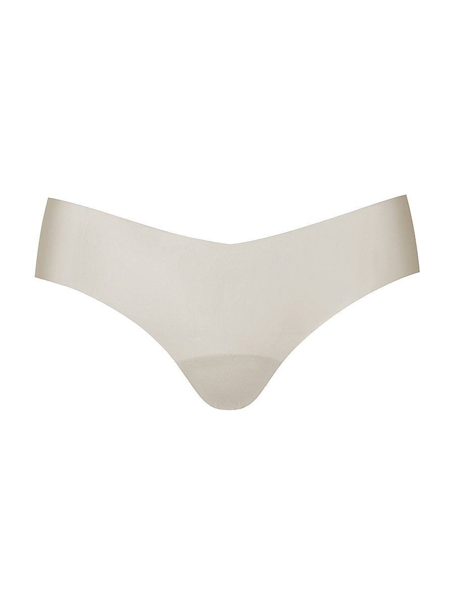 Women's Invisible Rib Seamless Thong - Beige
