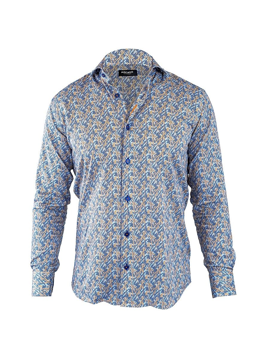 Men's Einstein Symbol Shirt - Blue Yellow - Size XXXL