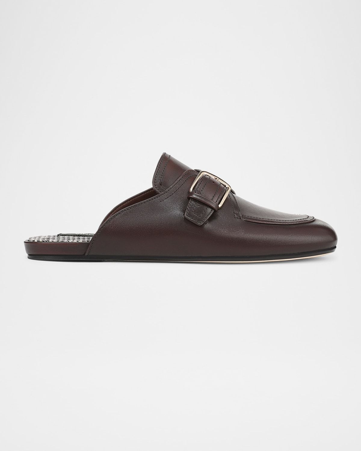 Minetta Leather Buckle Mules