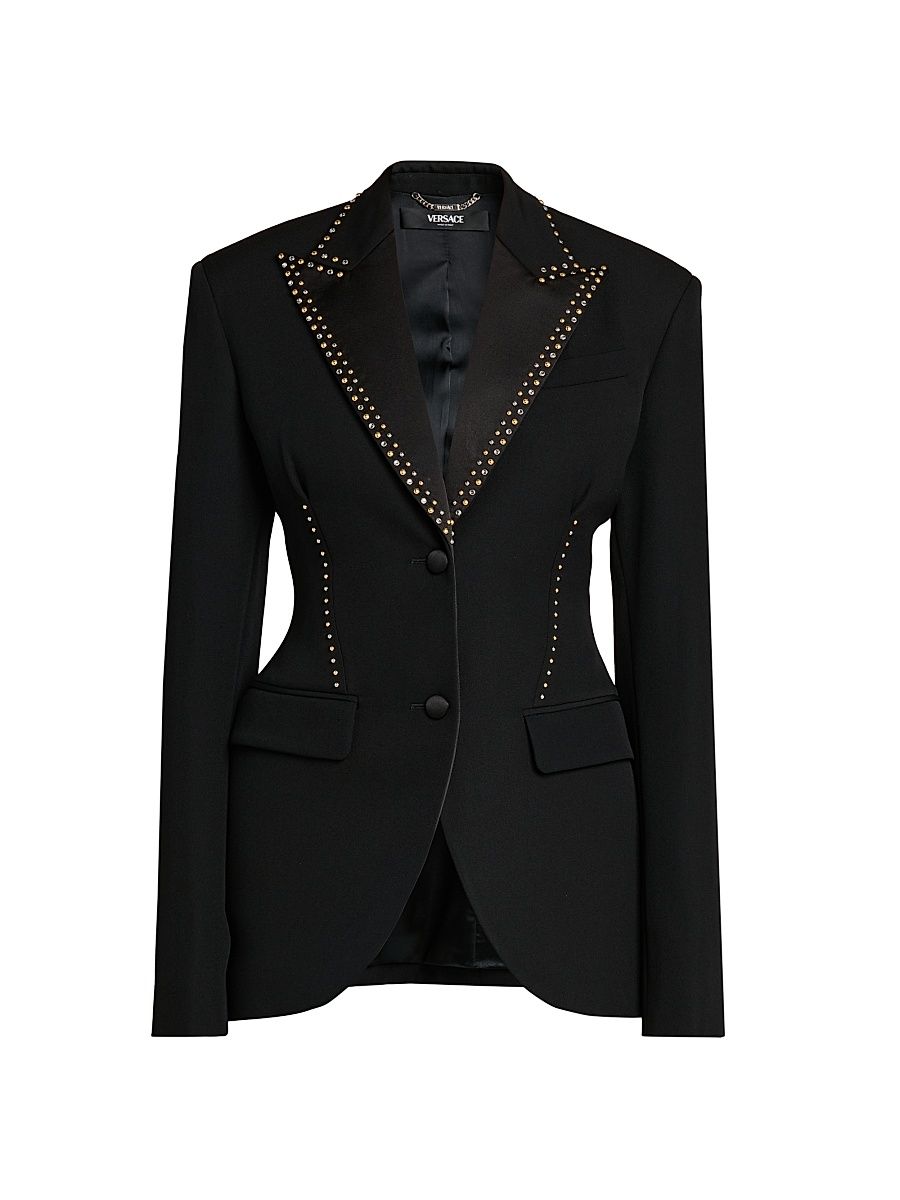 Women's Grain Di Poudre Embellished Blazer - Black - Size 0