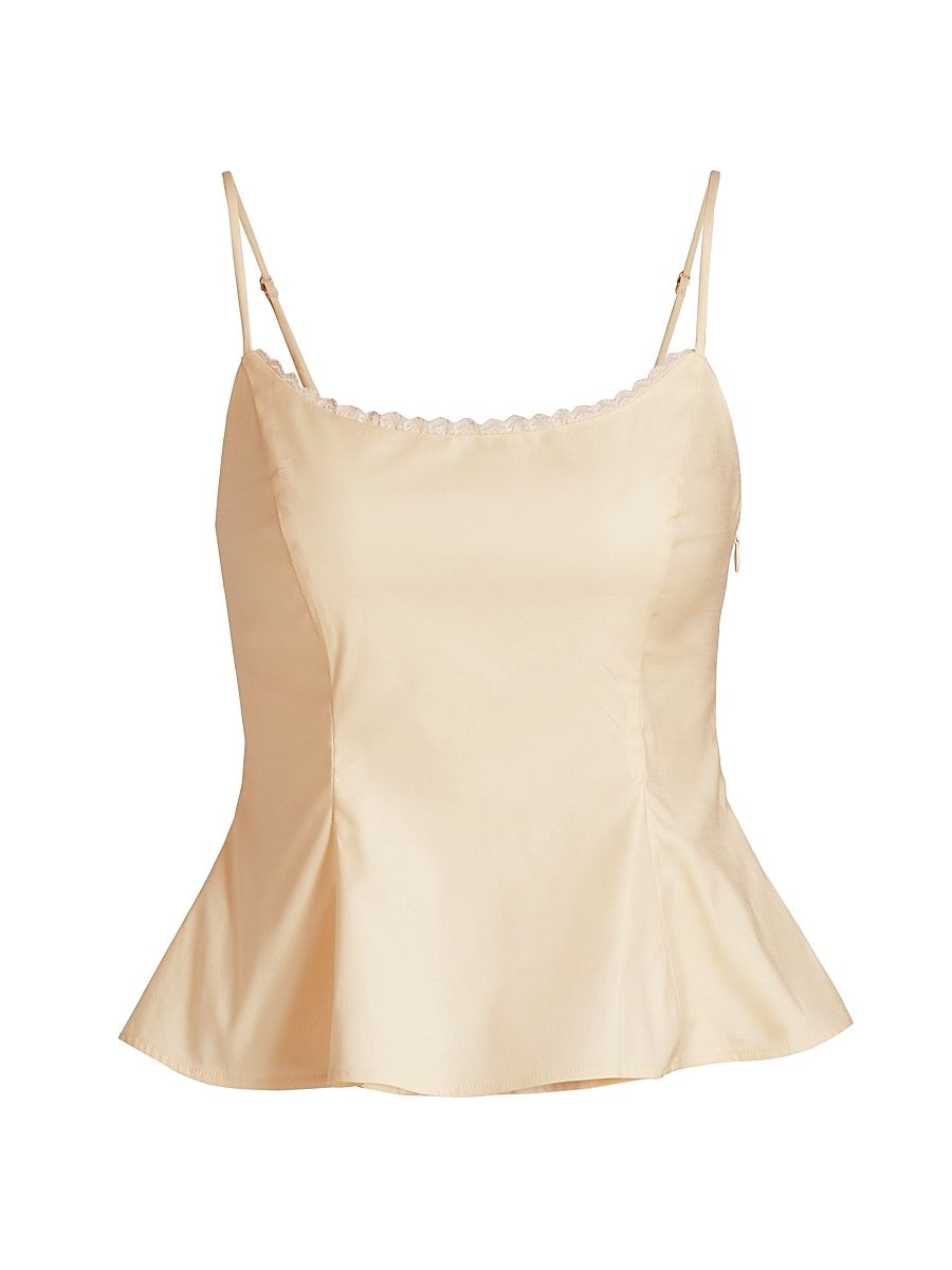 Women's Genevieve Satin Top - Sugar - Size 12