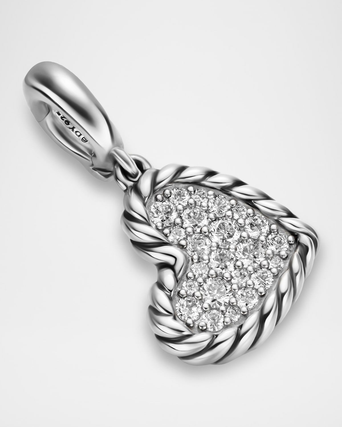 DY Elements Heart Pendant with Diamonds in Silver, 20mm
