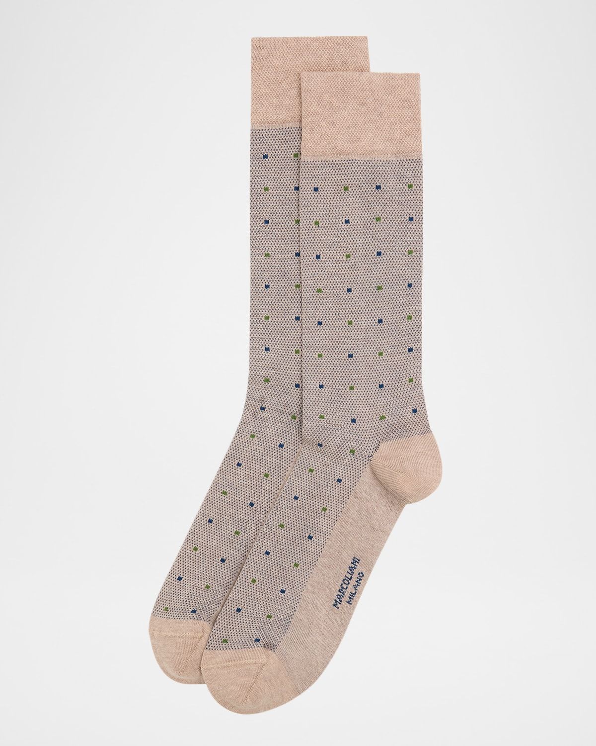 Men & apos;s Pindot Mid-Calf Crew Socks