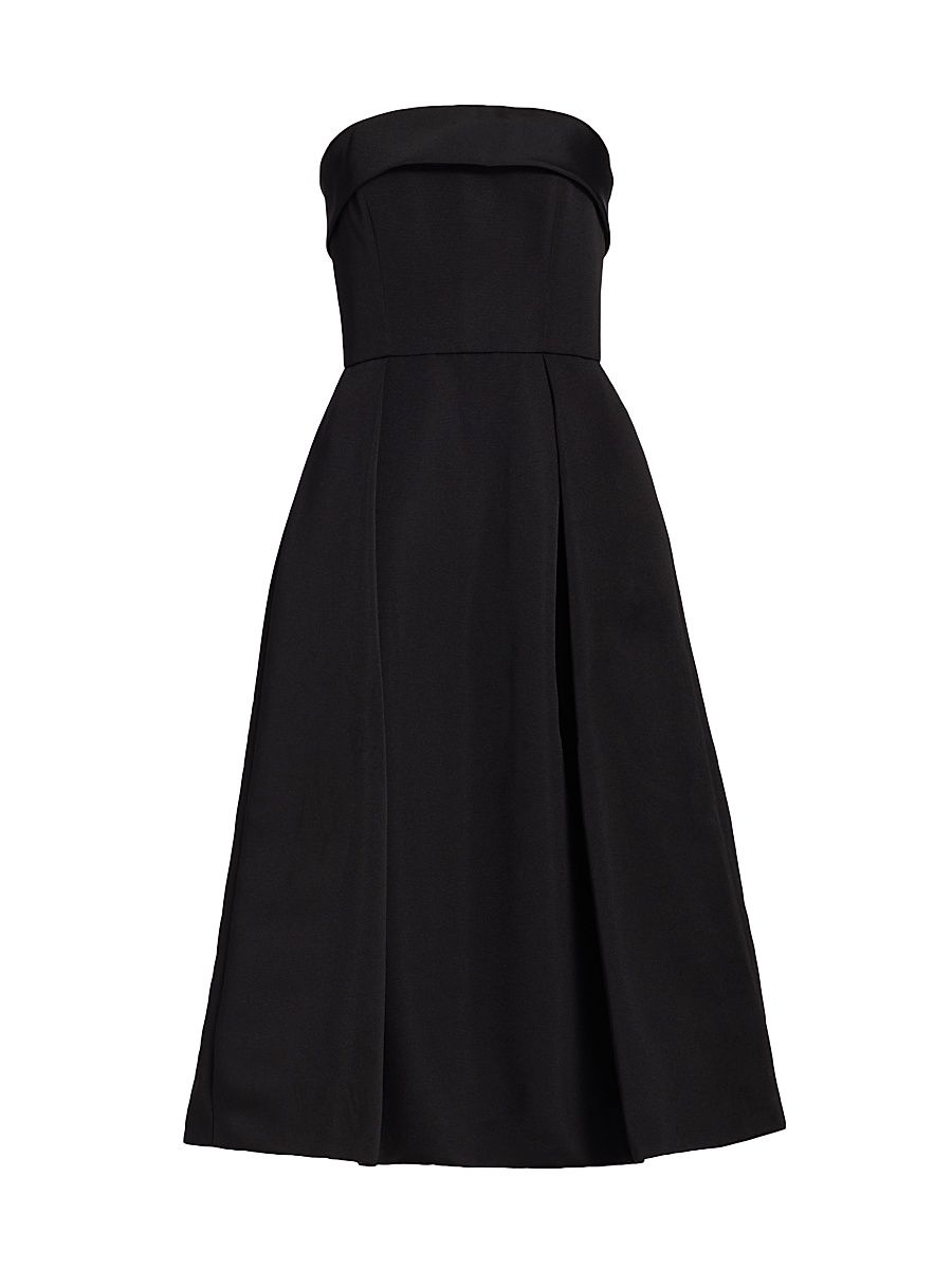 Women's Faille Strapless Dress - Black - Size 16
