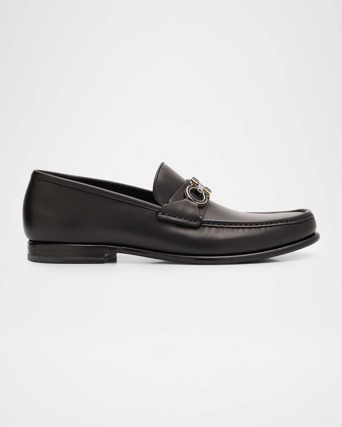 Men & apos;s Avrilvit Leather Two-Tone Gancini Bit Loafers