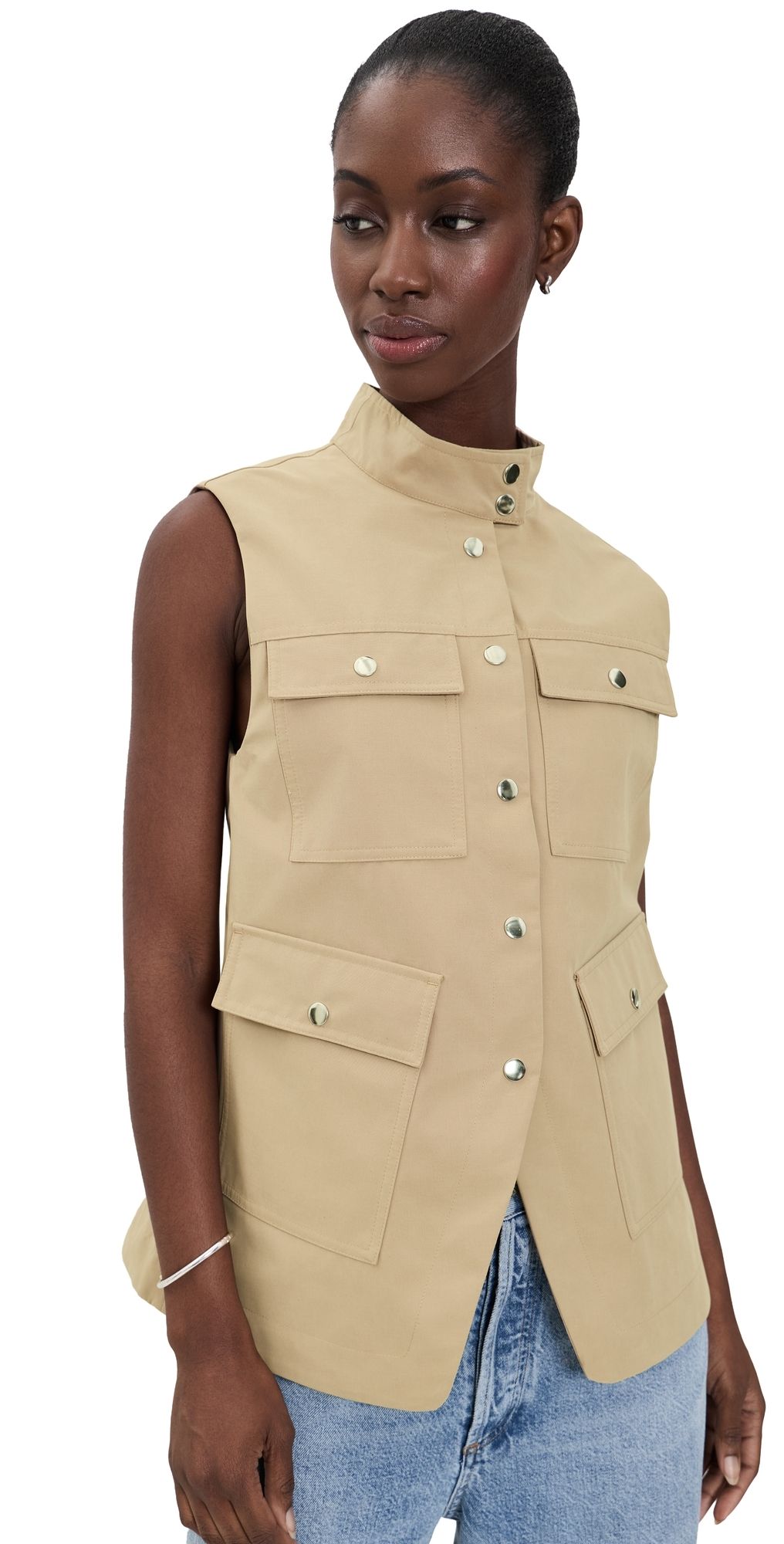 ALIGNE Winnie Pocket Vest Camel 2
